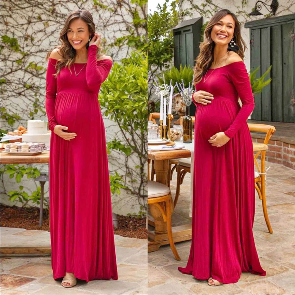 Pink Blush Maternity Maxi Dress